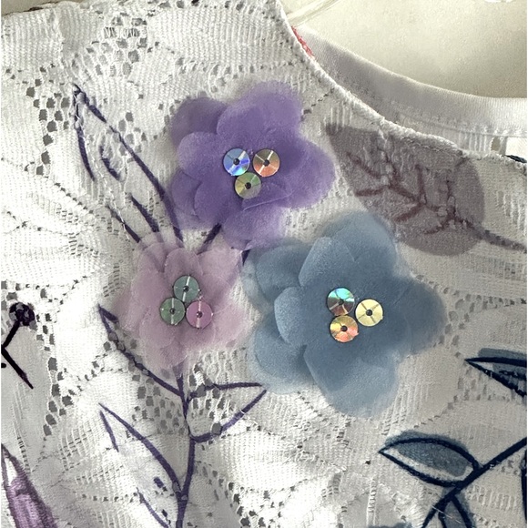 Official Disney Girls White Floral Lace Swimsuit Coverup With high end d… - Picture 2 of 10